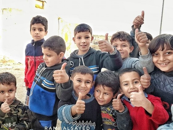 支援しているシリア国内避難民キャンプの子どもたち
